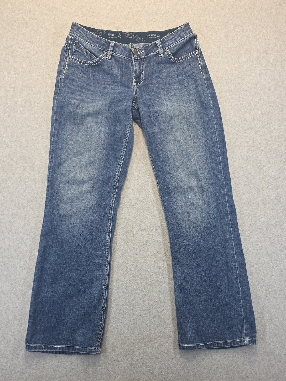 Shiloh J No Gap Waistband Bootcut Jeans Women’s 7/8 x 32 Medium Wash Stretch